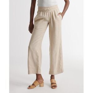 NWT Quince Tan Wide-Leg Pants